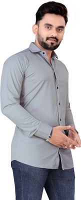 ALVIN ENTERPRISE Men Solid Casual Grey Shirt