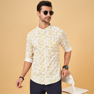 Byford by Pantaloons Men Printed Casual Yellow Shirt