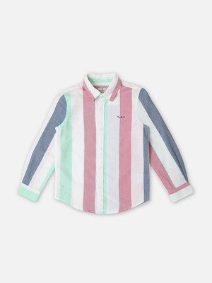 Pepe Jeans Boys Striped Casual Multicolor Shirt