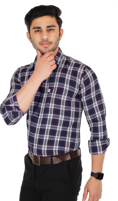 Trending Ayansh Men Solid Casual Black, Blue Shirt