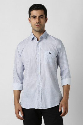 VAN HEUSEN Men Striped Casual White Shirt