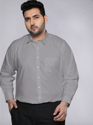 METRONAUT PLUS Men Solid Formal Grey Shirt