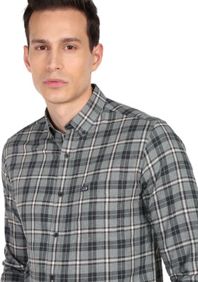 Arrow Sport Men Checkered Casual Grey Shirt