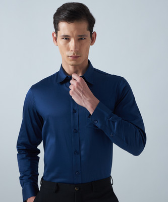 spectre Men Solid Formal Dark Blue Shirt