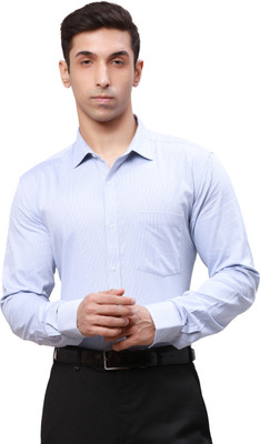 PARK AVENUE Men Self Design Formal Purple Shirt
