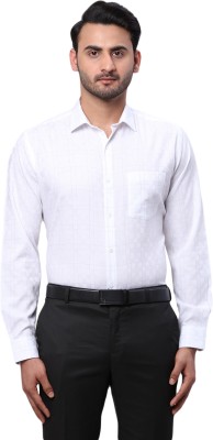 PARK AVENUE Men Self Design Formal White Shirt