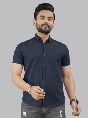 jicott hepa lifestyle Men Solid Casual Blue Shirt