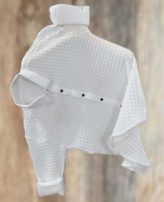 Maiverik Fashion Men Solid Casual White Shirt