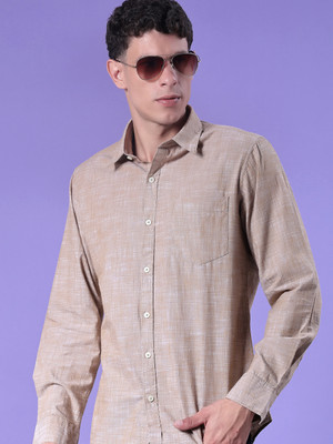 V-MART Men Printed Casual Brown Shirt