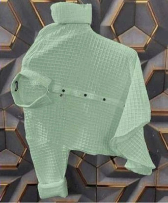 Marmic Fab Men Polka Print Casual Green Shirt