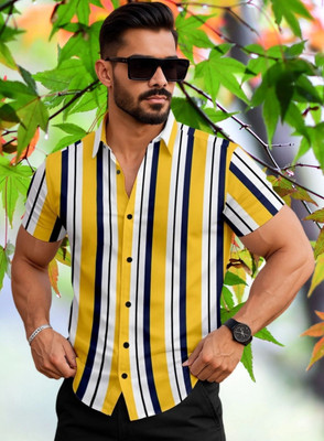 DHAMELIYA ENTERPRISE Men Striped Casual Multicolor Shirt