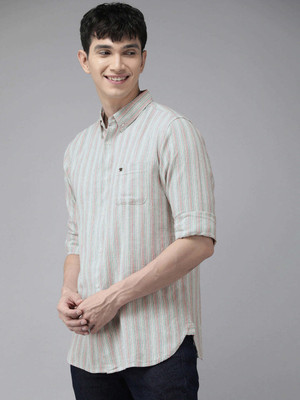 THE BEAR HOUSE Men Striped Casual Multicolor Shirt