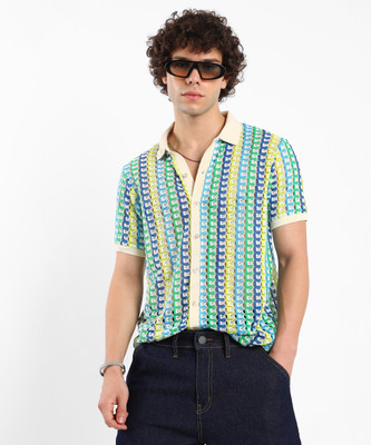 CAMPUS SUTRA Men Self Design Casual Multicolor Shirt