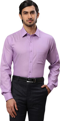 Raymond Men Self Design Formal Purple Shirt