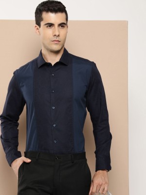 INVICTUS Men Self Design Casual Blue Shirt