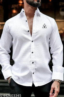 Bluecorp enterprise Men Self Design Casual Black Shirt