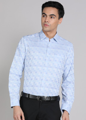 ARROW Men Checkered Formal Blue Shirt