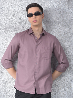 CRIMSOUNE CLUB Men Solid Casual Pink Shirt