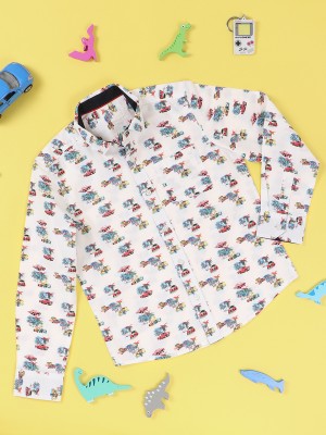 NautiNati Boys Printed Casual Multicolor Shirt