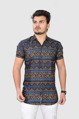 JANAKI ENTERPRISE Men Printed Casual Brown Shirt
