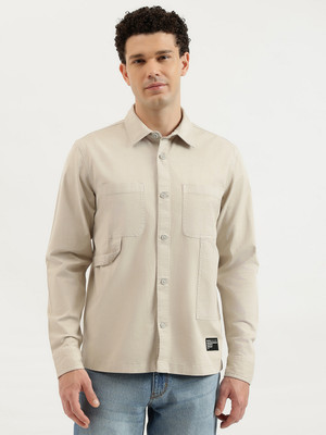 United Colors of Benetton Men Solid Casual Grey Shirt