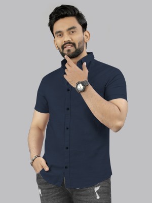 jicott hepa lifestyle Men Solid Casual Blue Shirt