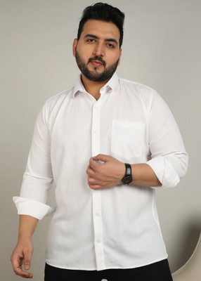 METRONAUT PLUS Men Solid Casual White Shirt
