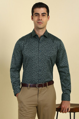 Allen Solly Men Printed Formal Green Shirt