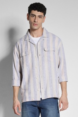 American Eagle Men Striped Casual Multicolor Shirt