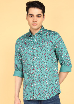 KILLER Men Printed Casual Green Shirt