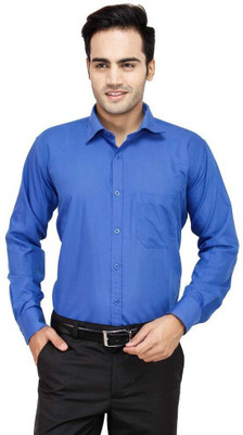 Super Weston Trend Men Solid Casual Blue Shirt
