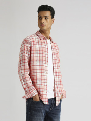 Pepe Jeans Men Checkered Casual Red Shirt