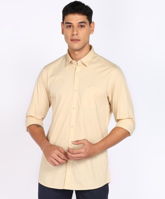 PETER ENGLAND Men Solid Casual Khaki Shirt