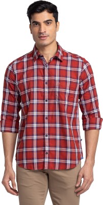 PARX Men Checkered Casual Red, White Shirt