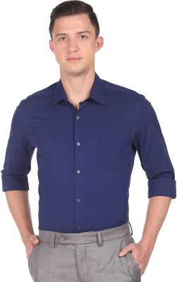 ARROW Men Solid Formal Dark Blue Shirt