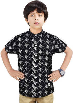 MADE IN THE SHADE Boys Printed Casual Black Shirt