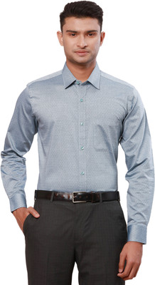 Raymond Men Solid Formal Blue Shirt