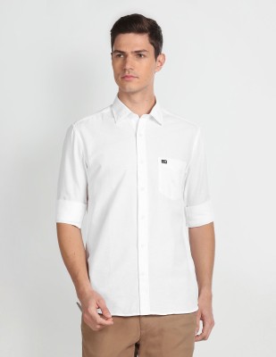 Arrow Sport Men Solid Casual White Shirt