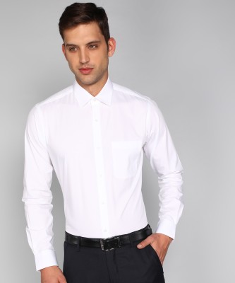 Raymond Men Solid Formal White Shirt