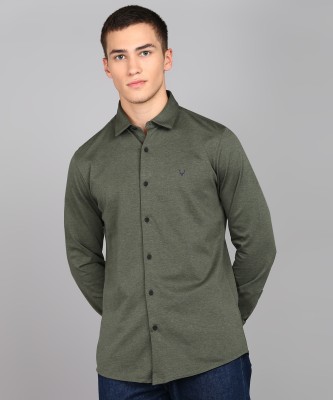 Allen Solly Men Solid Casual Blue Shirt