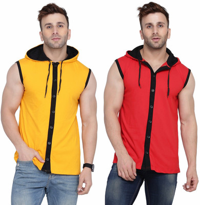 Money Leaf Men Solid Casual Multicolor Shirt(Pack of 2)