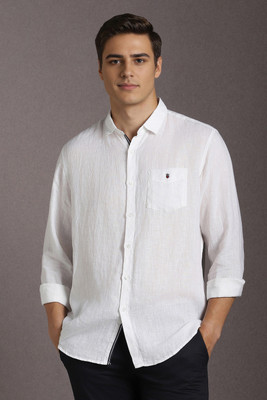 LOUIS PHILIPPE Men Solid Casual White Shirt
