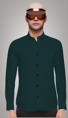 TANISHA FASHION Men Solid Casual Dark Green Shirt