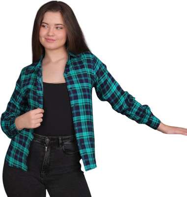 Namonine Women Checkered Casual Multicolor Shirt