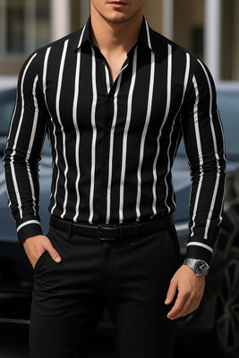 iCome Men Striped Formal Multicolor Shirt