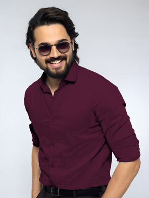 JEMI ENTERPRISE Men Solid Formal Blue, Maroon Shirt