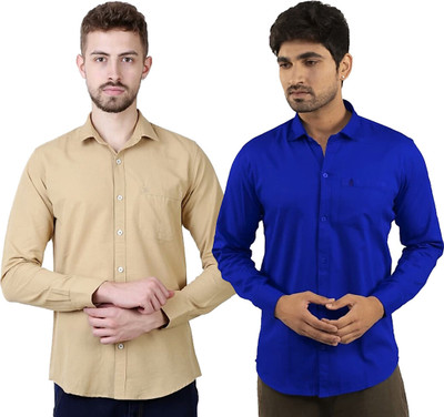Modernity Men Self Design Casual Multicolor Shirt(Pack of 2)