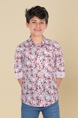 Allen Solly Boys Printed Casual White Shirt
