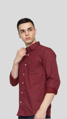 Modernity Men Self Design Casual Maroon Shirt