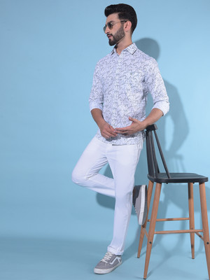 CRIMSOUNE CLUB Men Printed Casual Grey Shirt